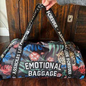 AHoles LIVE FOREVER (ALF) Emotional Baggage Duffle Bag Tiger Blue Red Black